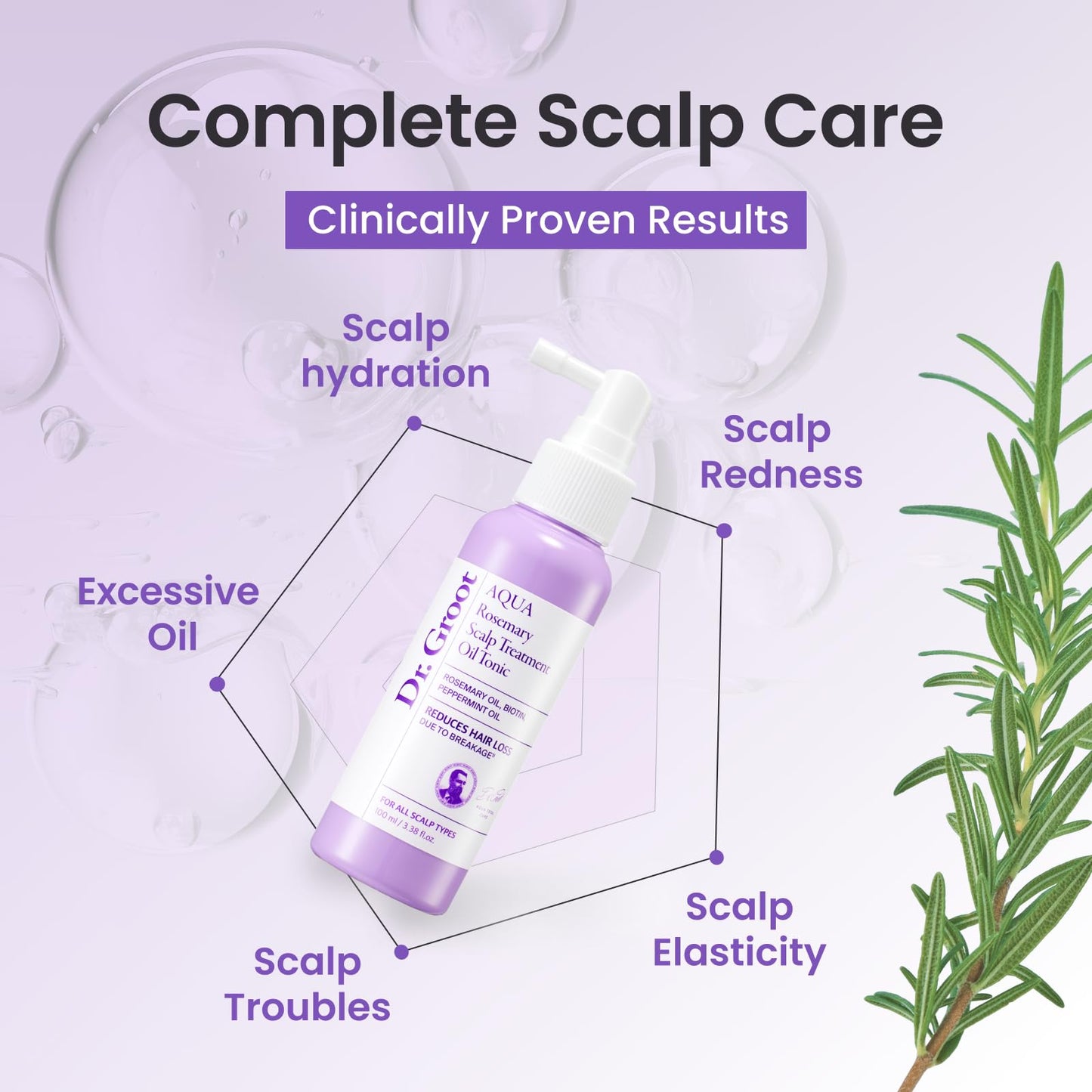 Dr. Groot sulfate free silicone free paraben free clean formula packaging back labels