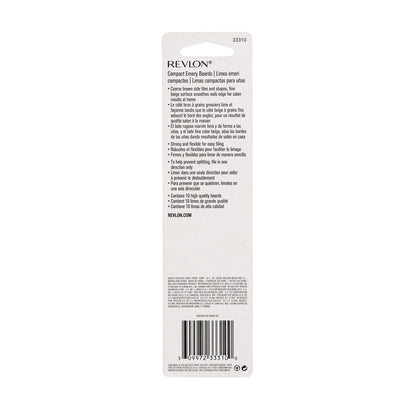 Close up of Revlon travel size emery board nail file