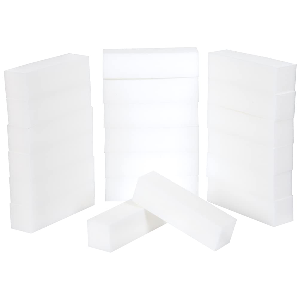 Set of 20 ForPro white nail buffing blocks