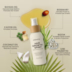 Lebanta hair growth spray ingredients label close up