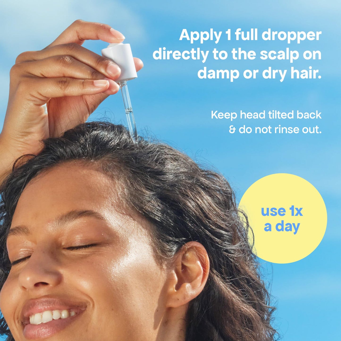 BondiBoost professional hair thinning solution showing the authentic liquid formula inside dropper