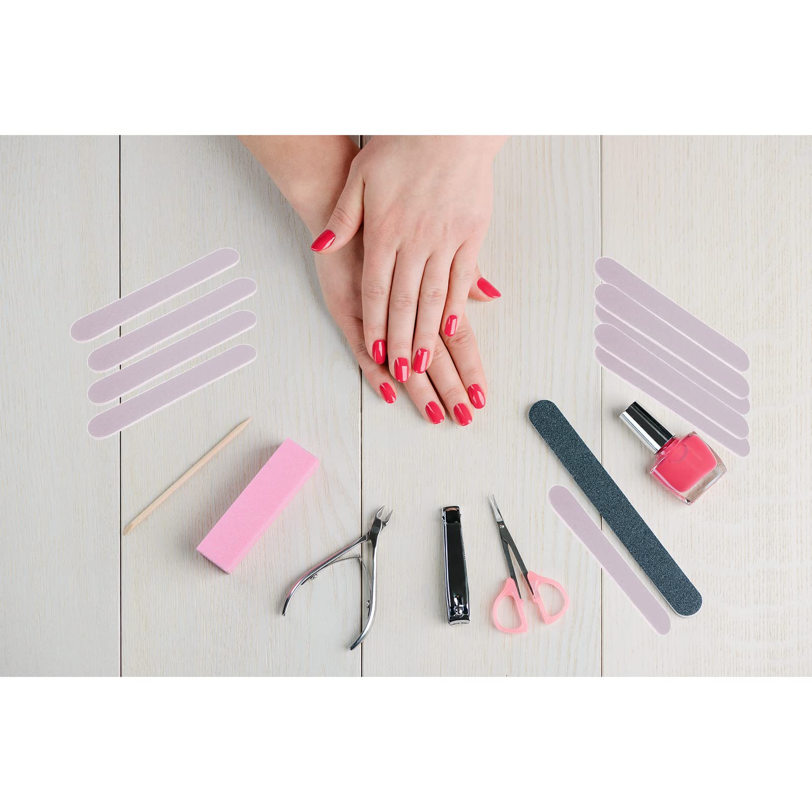 Professional manicure application using Uraqt emery boards