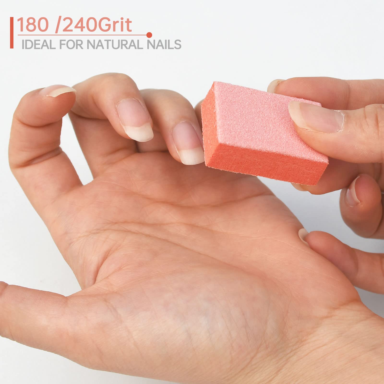 Using Maryton mini buffer on natural nail surface