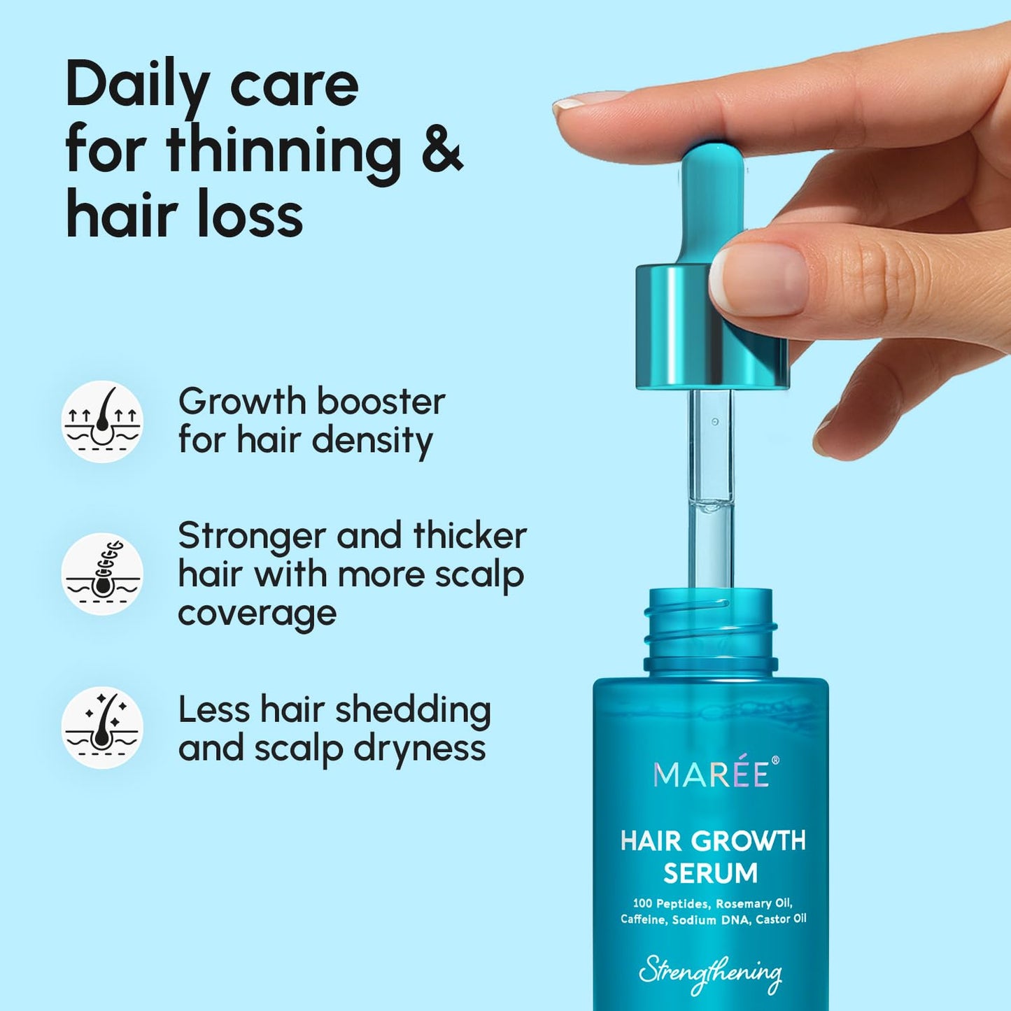 MAREE rosemary and castor oil scalp treatment for thinning hair