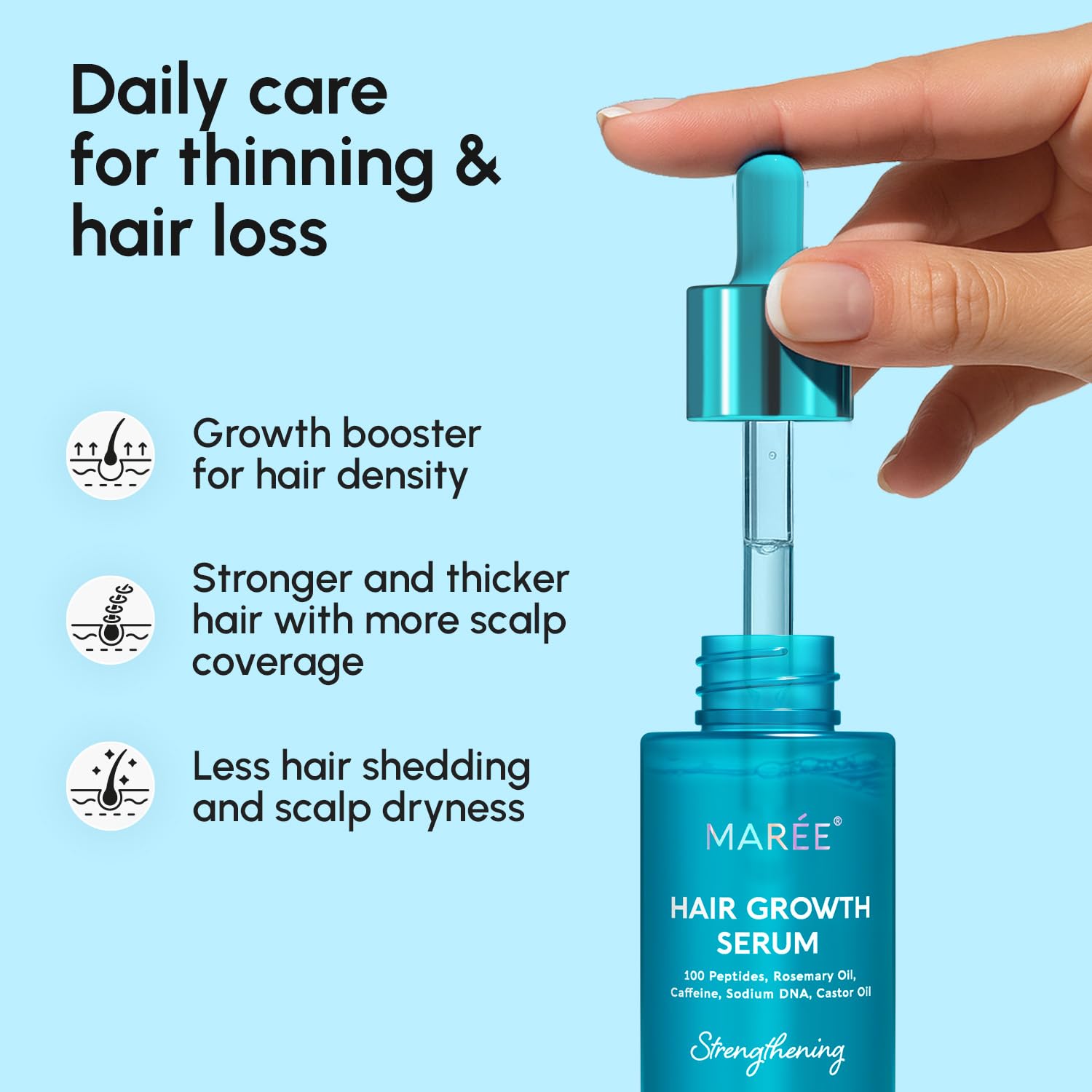 MAREE rosemary and castor oil scalp treatment for thinning hair
