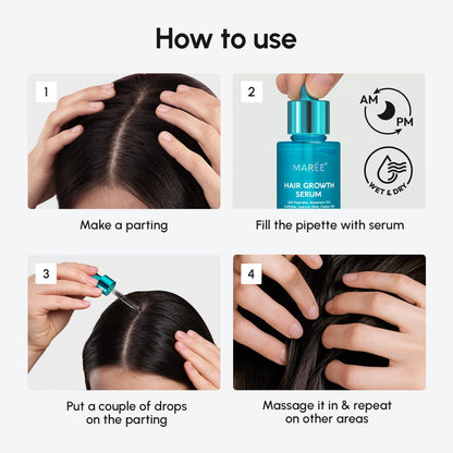 MAREE biotin and peptide infused hair follicle stimulator bottle