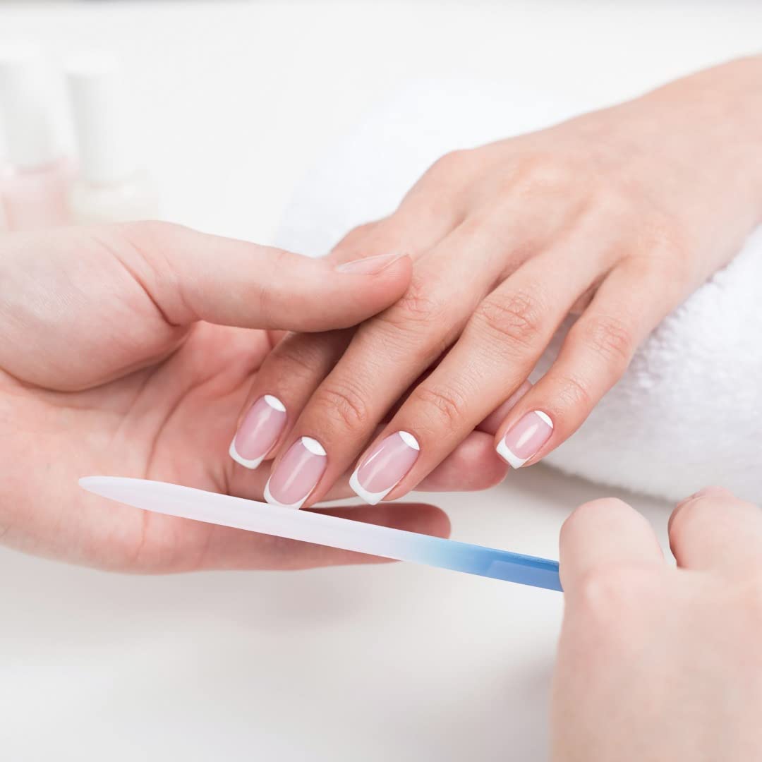 Professional manicure with Sephanna glass nail file