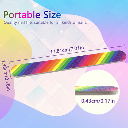 Close up of double sided 100 and 180 grit nail file texture