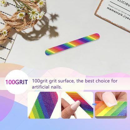 Wendergo colorful emery boards for natural and acrylic nails