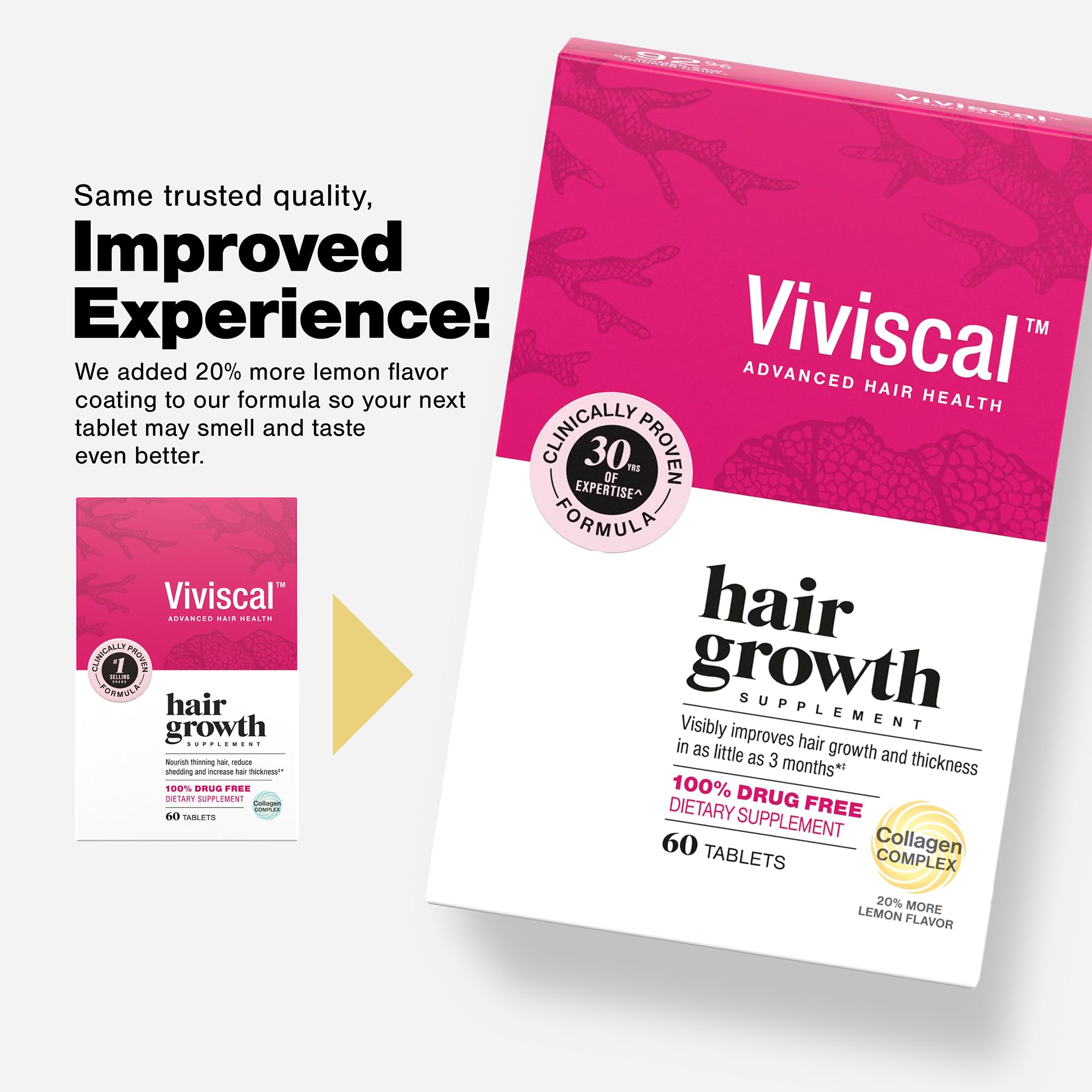 Viviscal advanced hair health vitamins for thicker fuller hair packaging