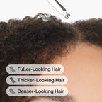 The Ordinary peptide-powered hair serum applied on scalp demonstration