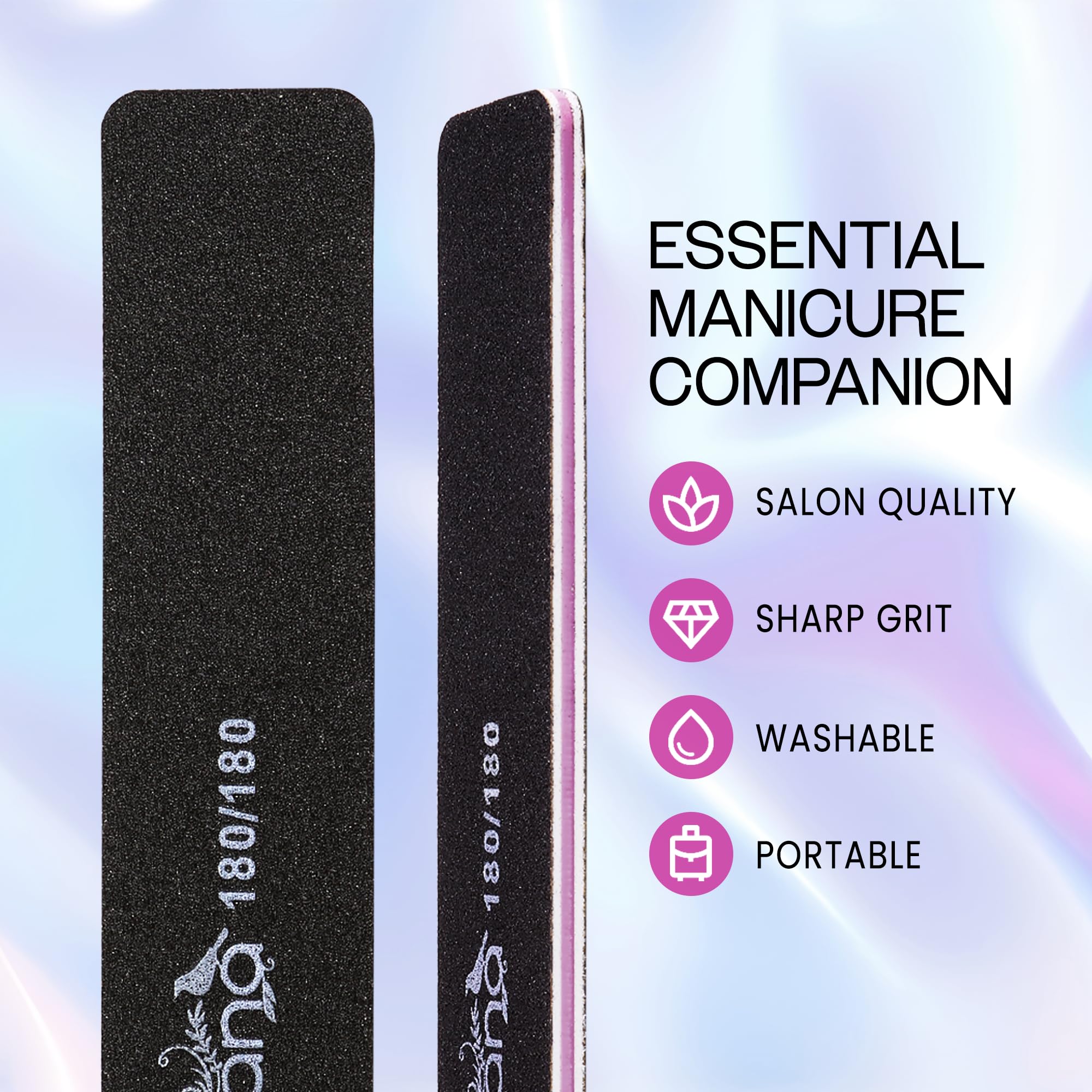 Close up of 180 grit texture on Pana nail file