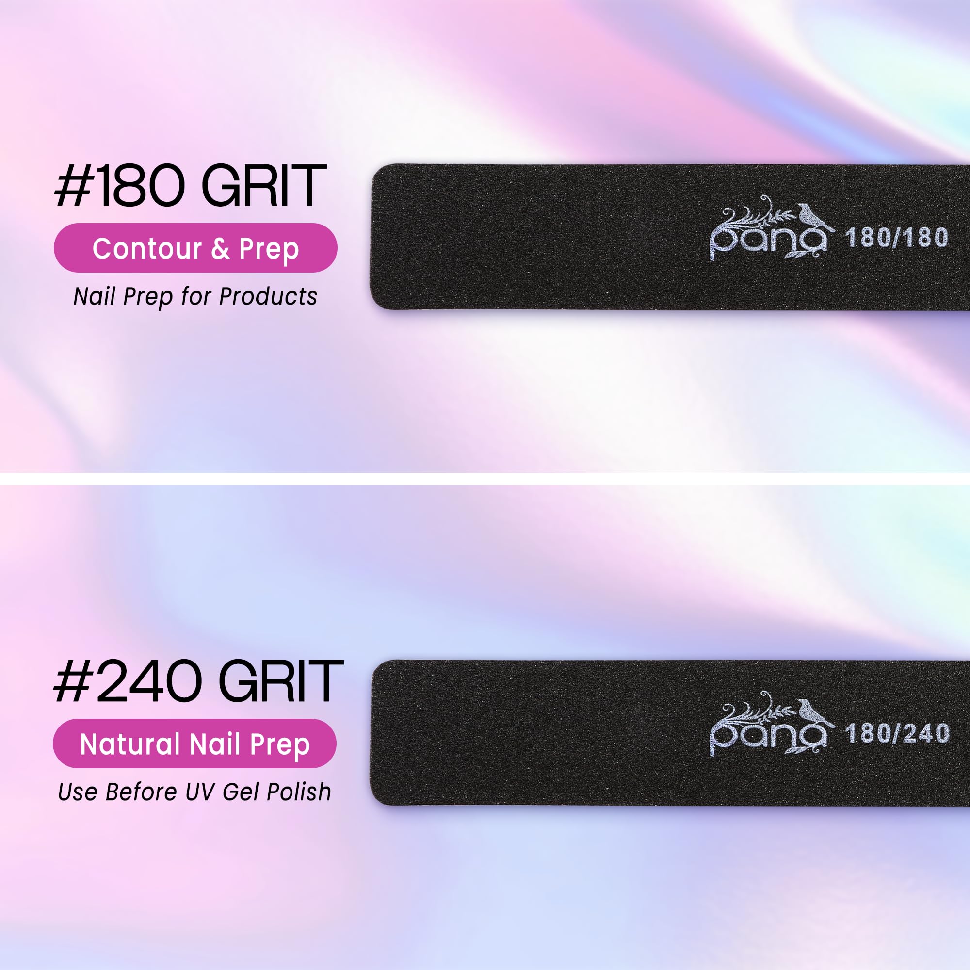 Professional salon quality nail files in retail packaging