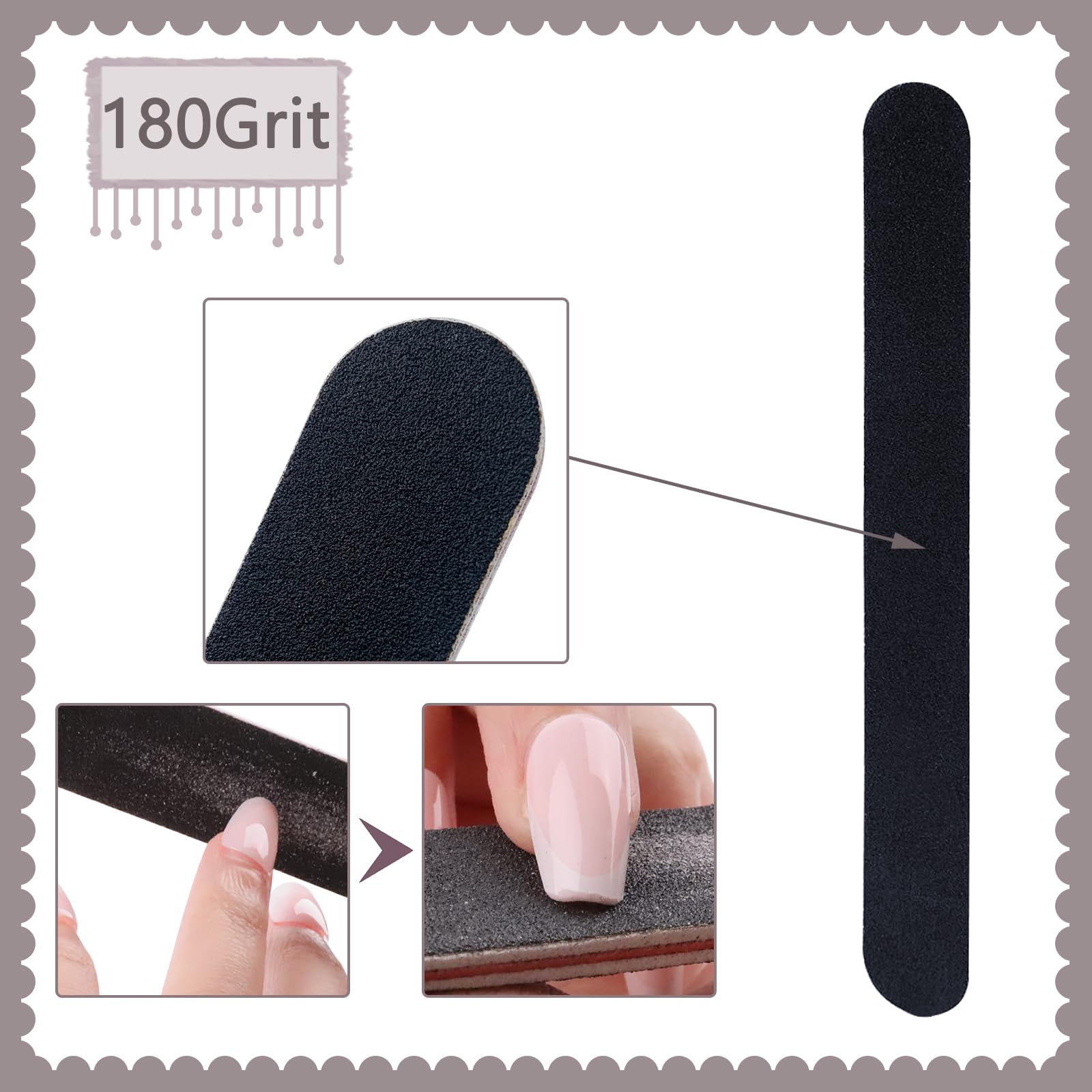 Black sanding buffer block for nail polishing