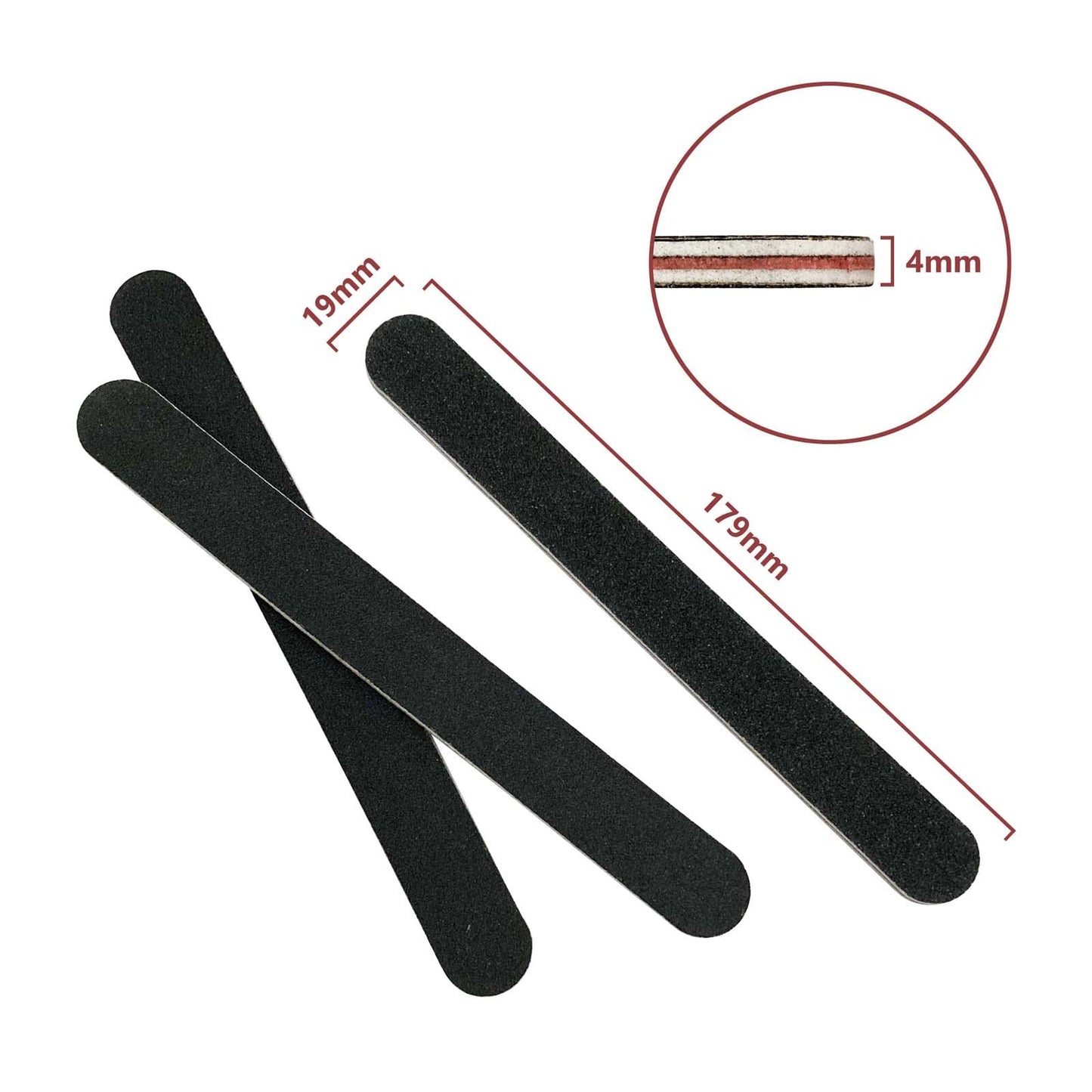 Handheld manicure tools kit on white background