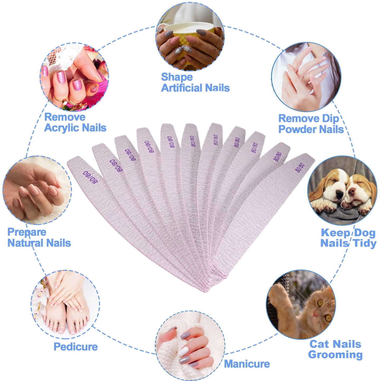 Professional manicure tool set for gel and acrylic nails