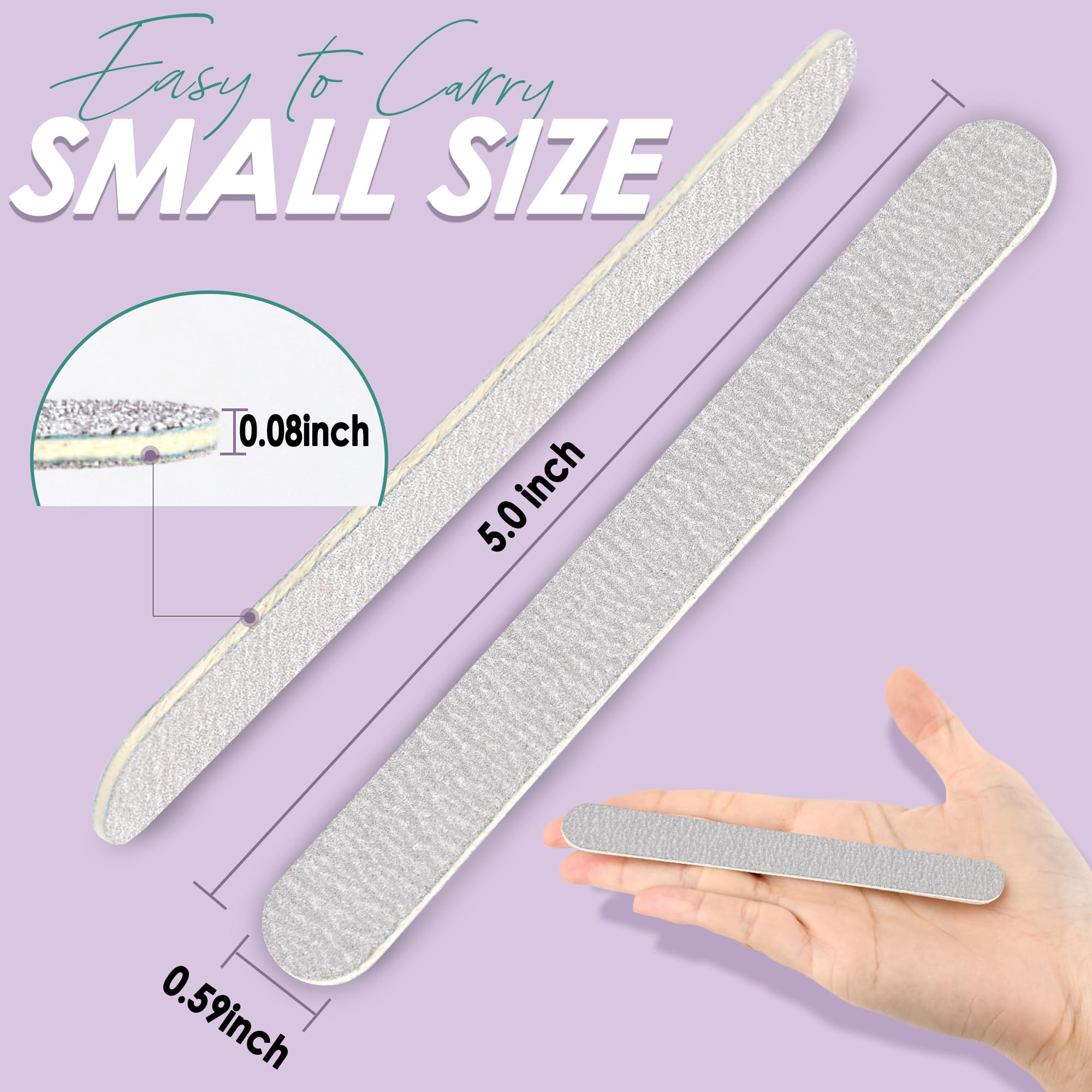 Close up of double sided 100/180 grit zebra nail file texture