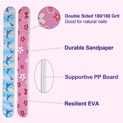 Twenty-four piece nail file set for home manicure grooming