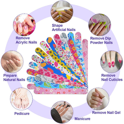Side profile of flexible foam core emery board nail files