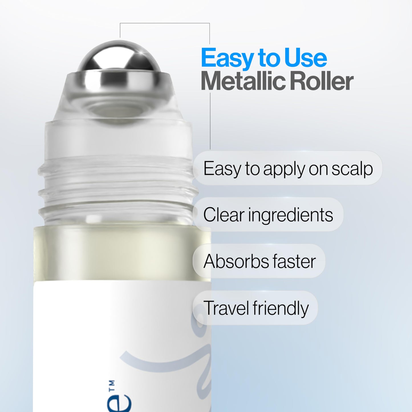 Side angle view of the twenty five milliliter Be Bodywise rosemary hair treatment