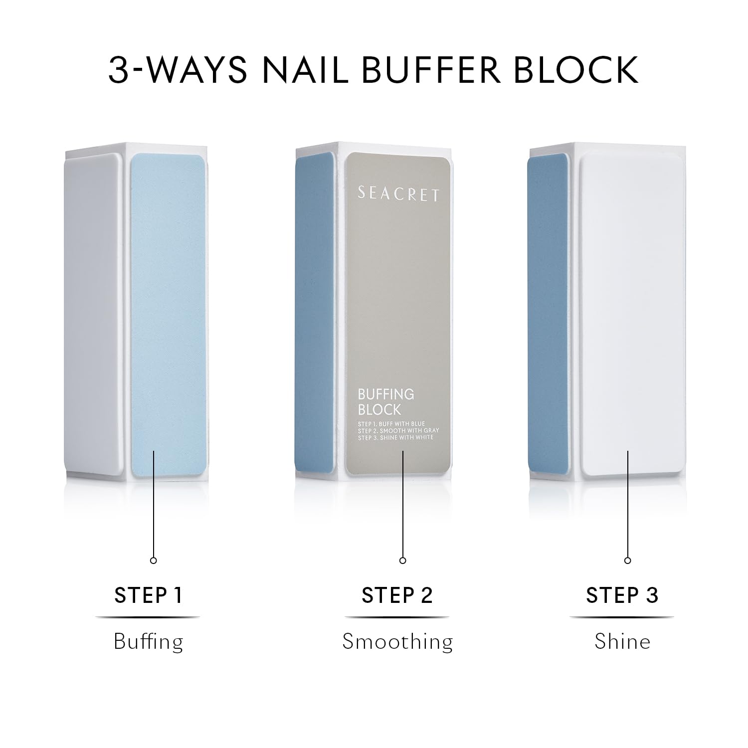 Seacret nail care professional buffing block packaging