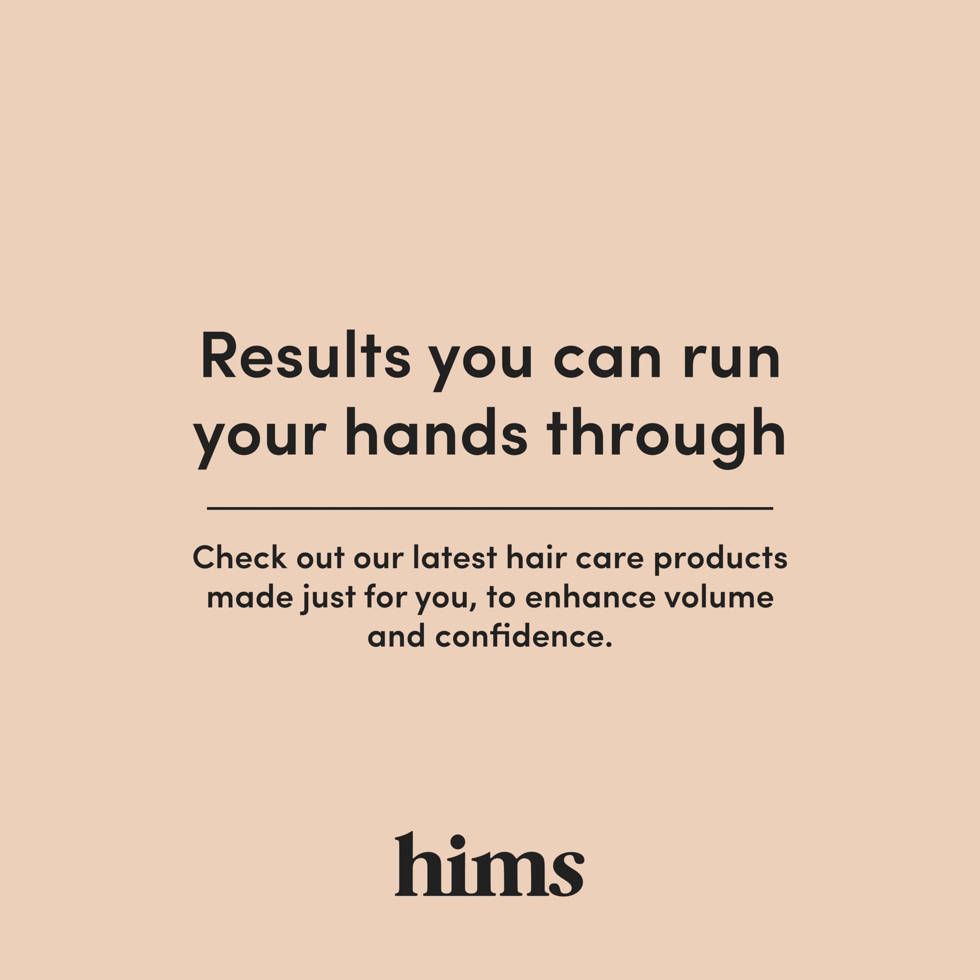 Non greasy Hims hair thinning treatment liquid solution displayed on clean surface.