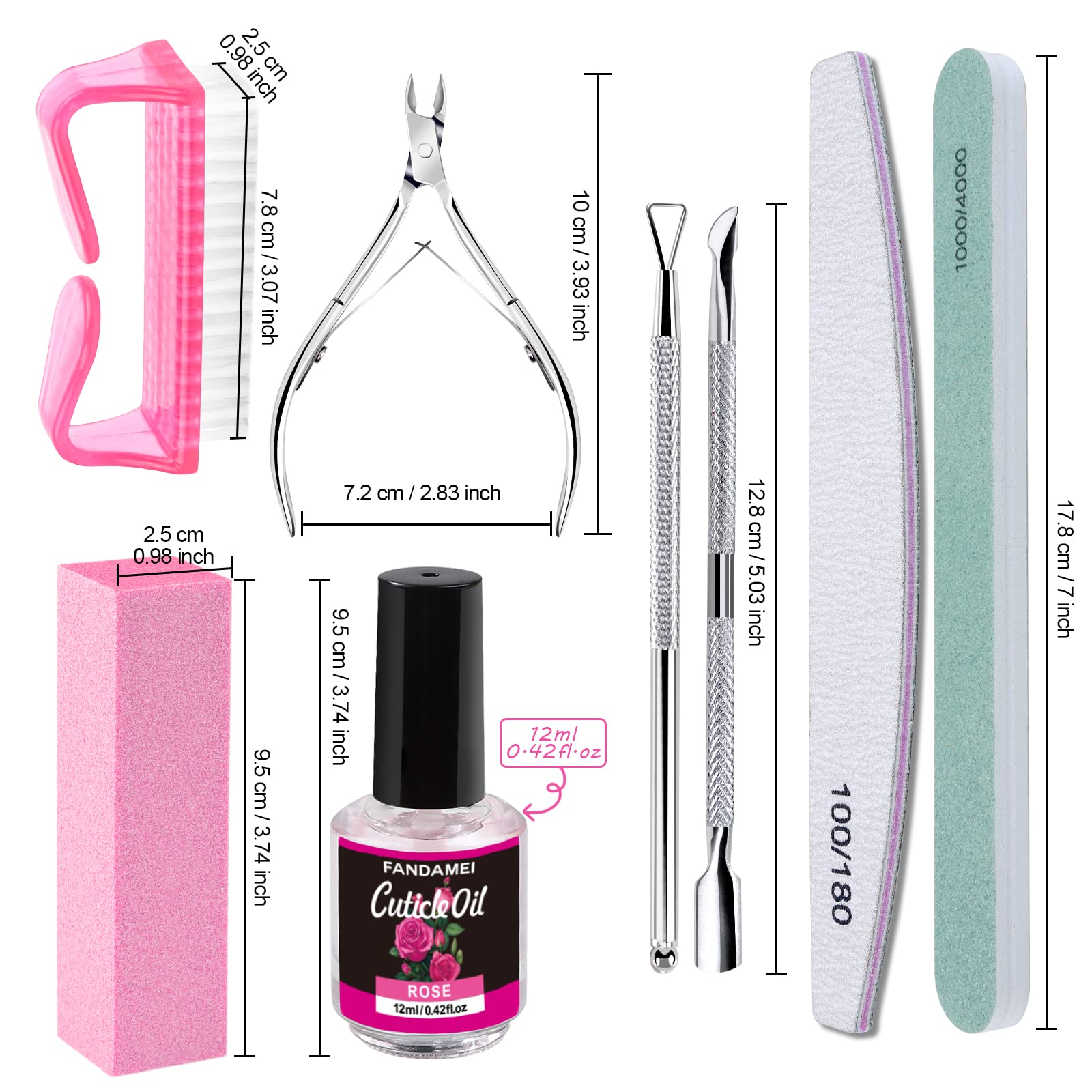 Fandamei nail files and buffer blocks for home manicure