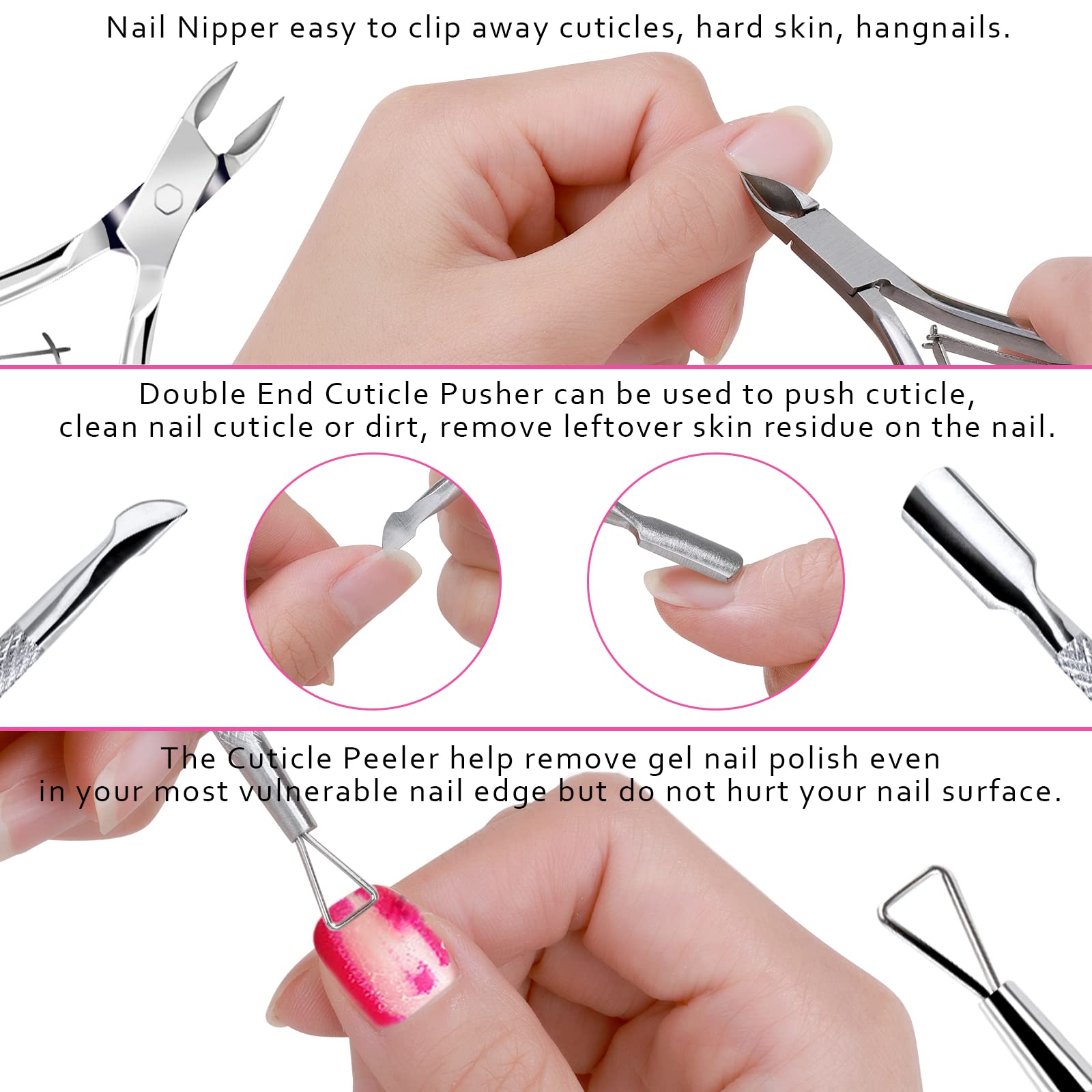 Professional nail care tools set for home salon use