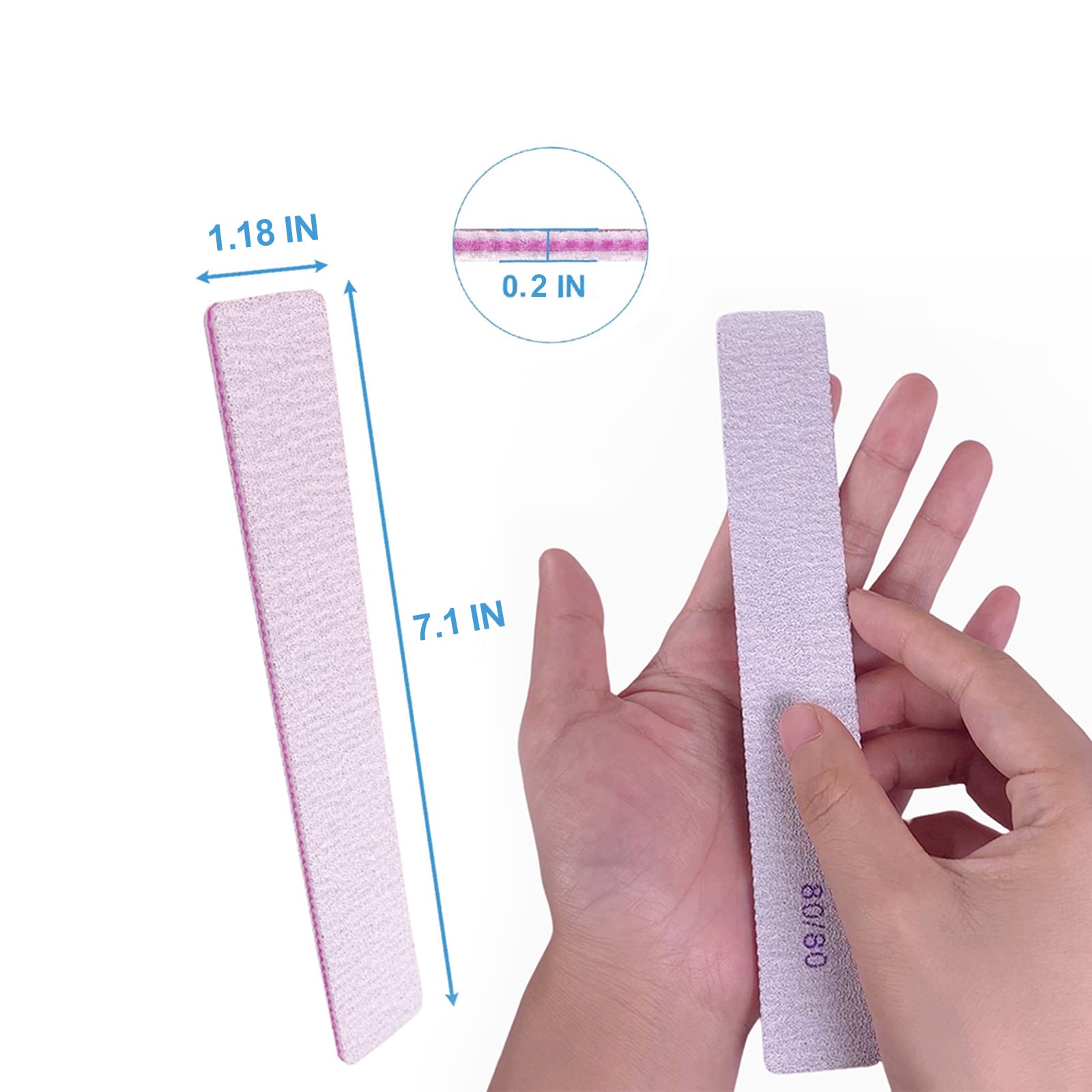 Durable and washable gray HomeyEra nail files in a stack