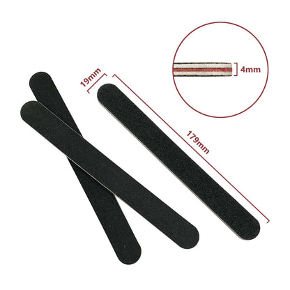 Professional nail care kit featuring emery boards