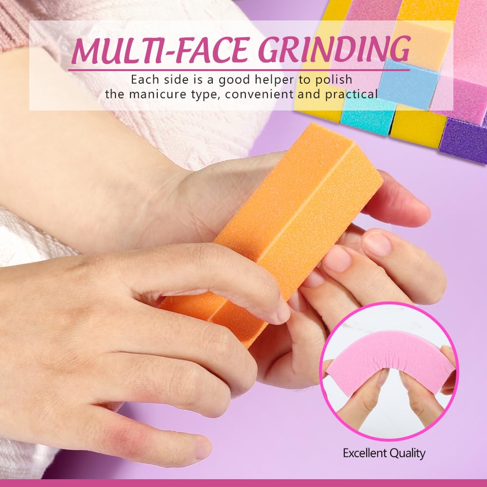 Fandamei 7-way nail buffer block for high-gloss finish