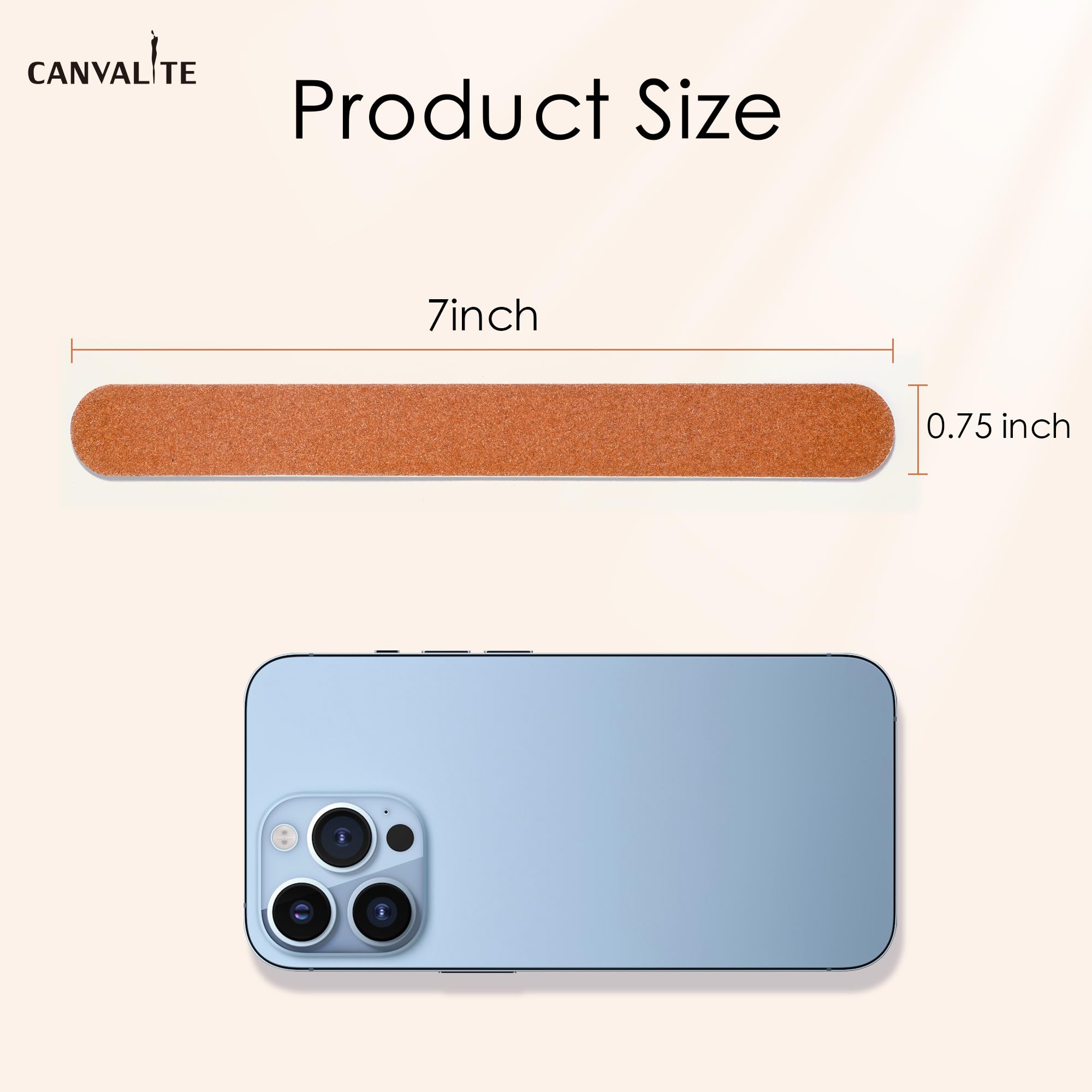 Hand holding Canvalite thin wooden emery board