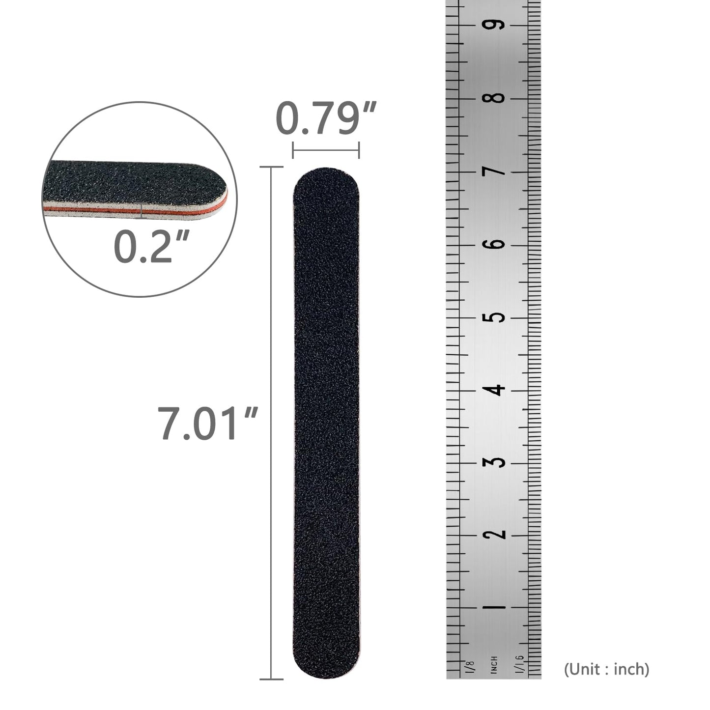 Ergonomic dimensions of Lnaujs professional manicure tool