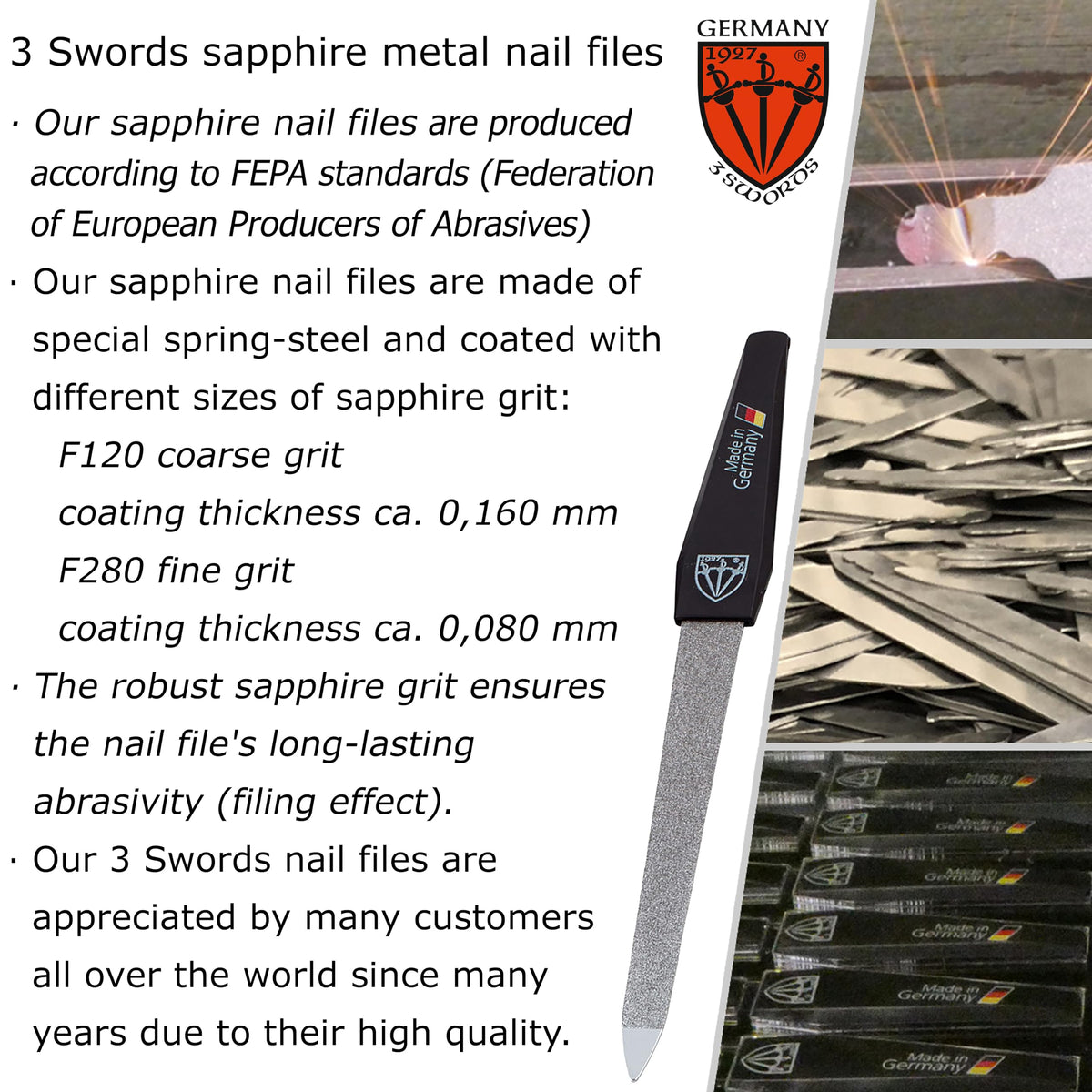 3 Swords Germany nail care set in retail packaging