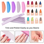Top view of AhaTopia nail care kit including 10 pieces
