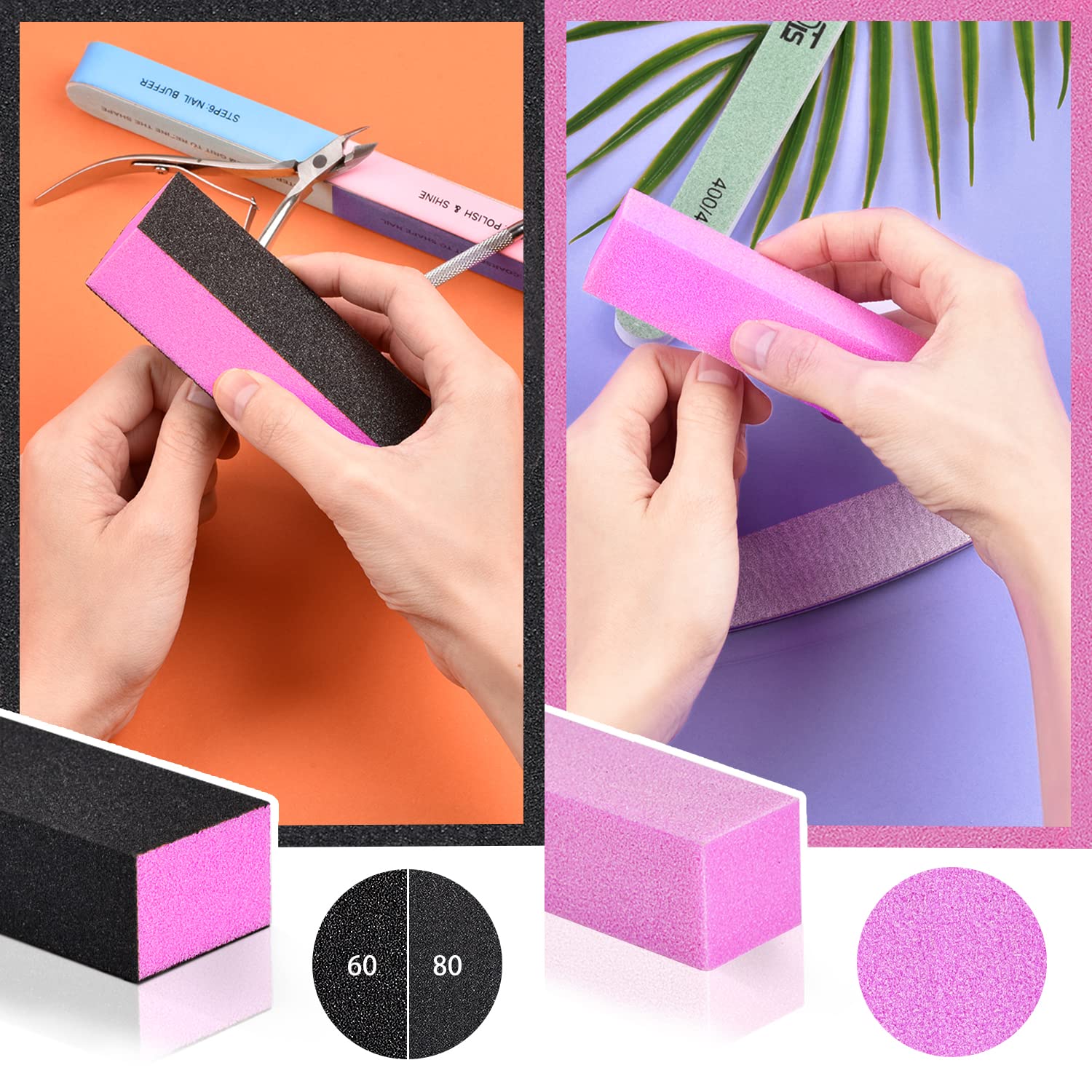 Close up of professional manicure tools arranged on surface
