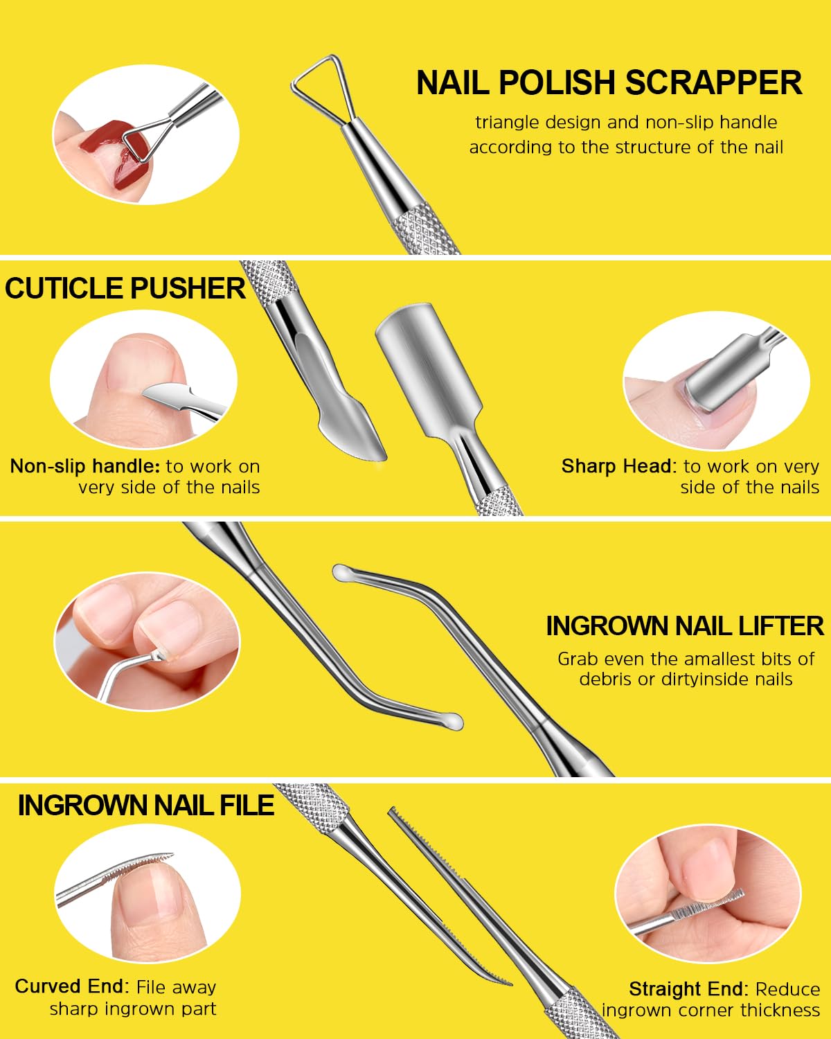 Morgles professional manicure tools for natural and acrylic nails