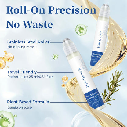 Authentic USA imported Gluvelessia hair serum package showing the premium roll-on bottle design.
