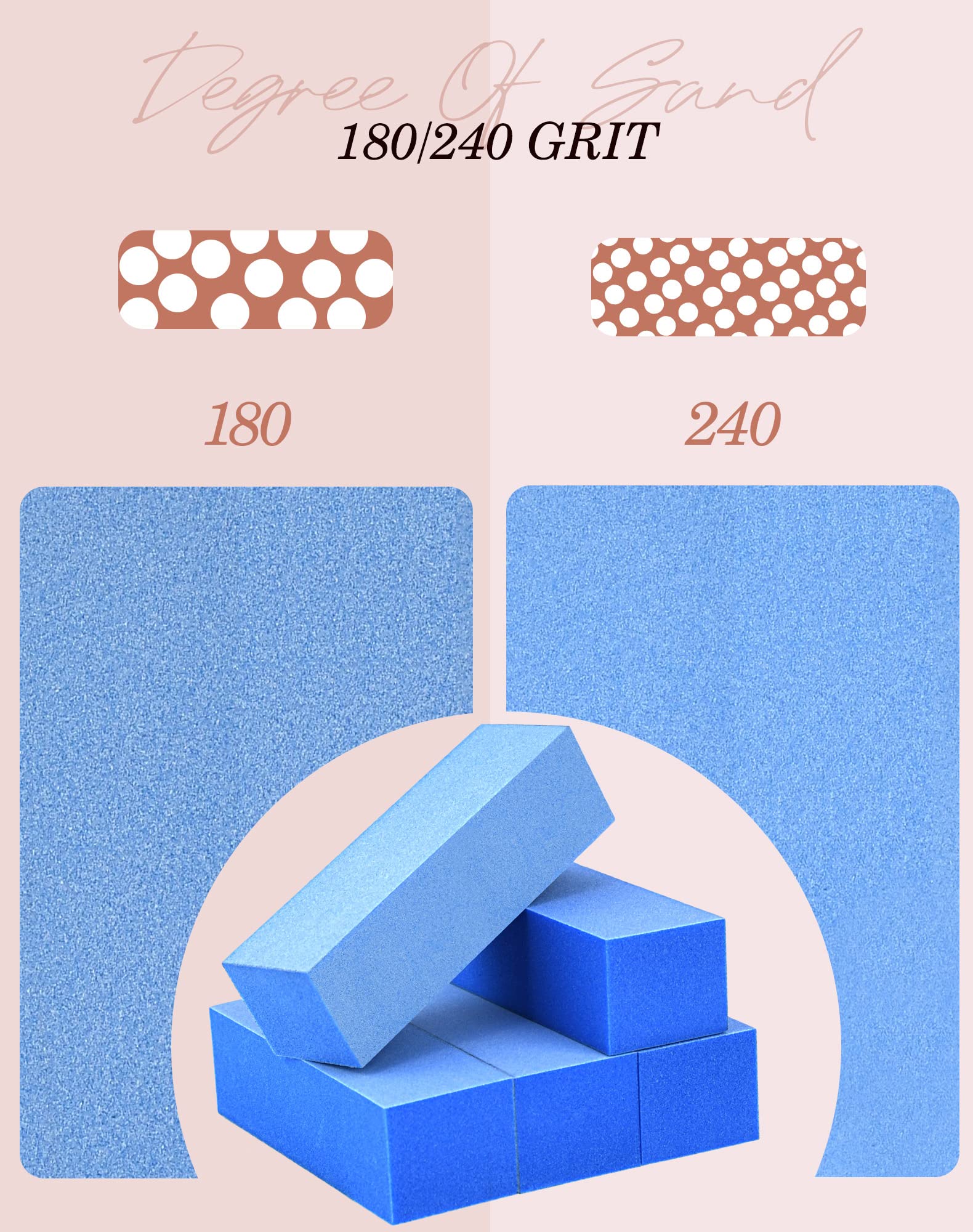 Blue Maryton nail buffer blocks for natural nails