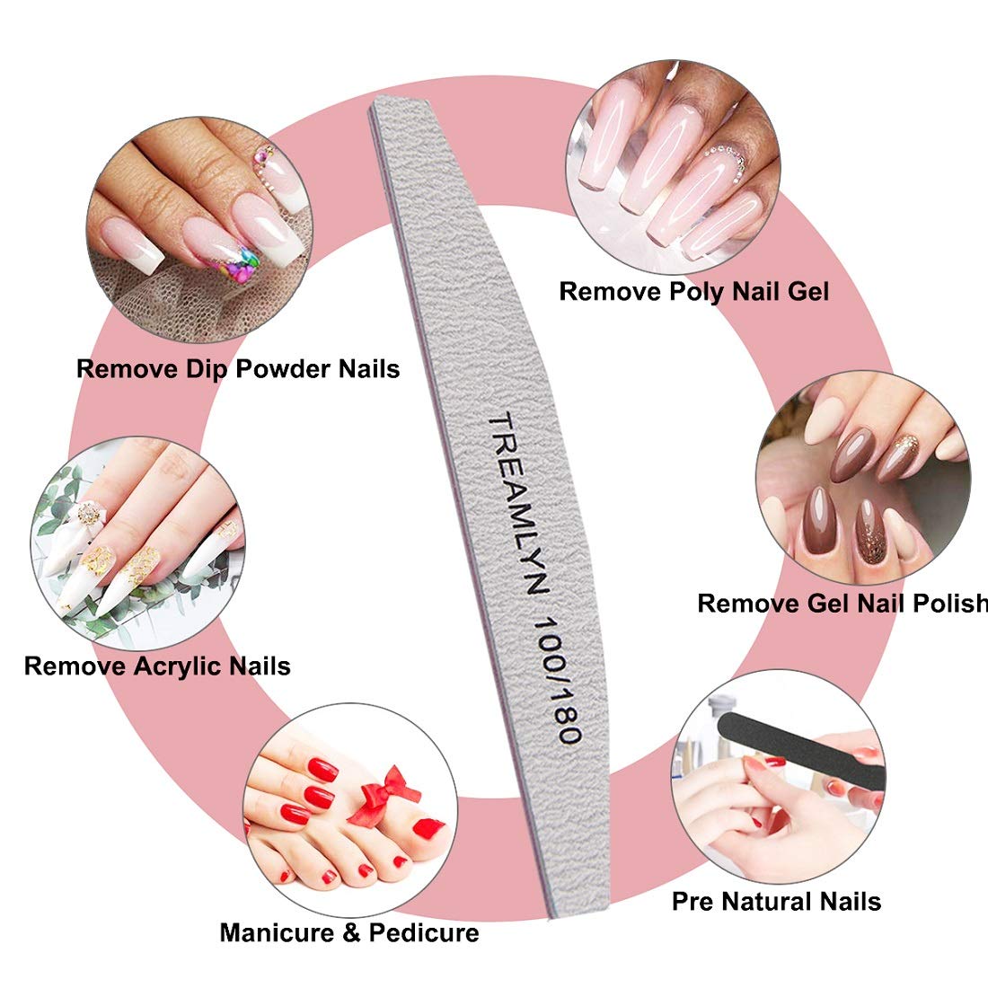 Hand holding Treamlyn heavy duty nail file for manicure