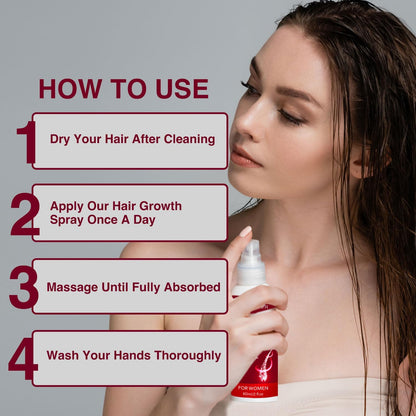 Premium imported hair regrowth serum box demonstrating twin supply for female thinning hair solutions