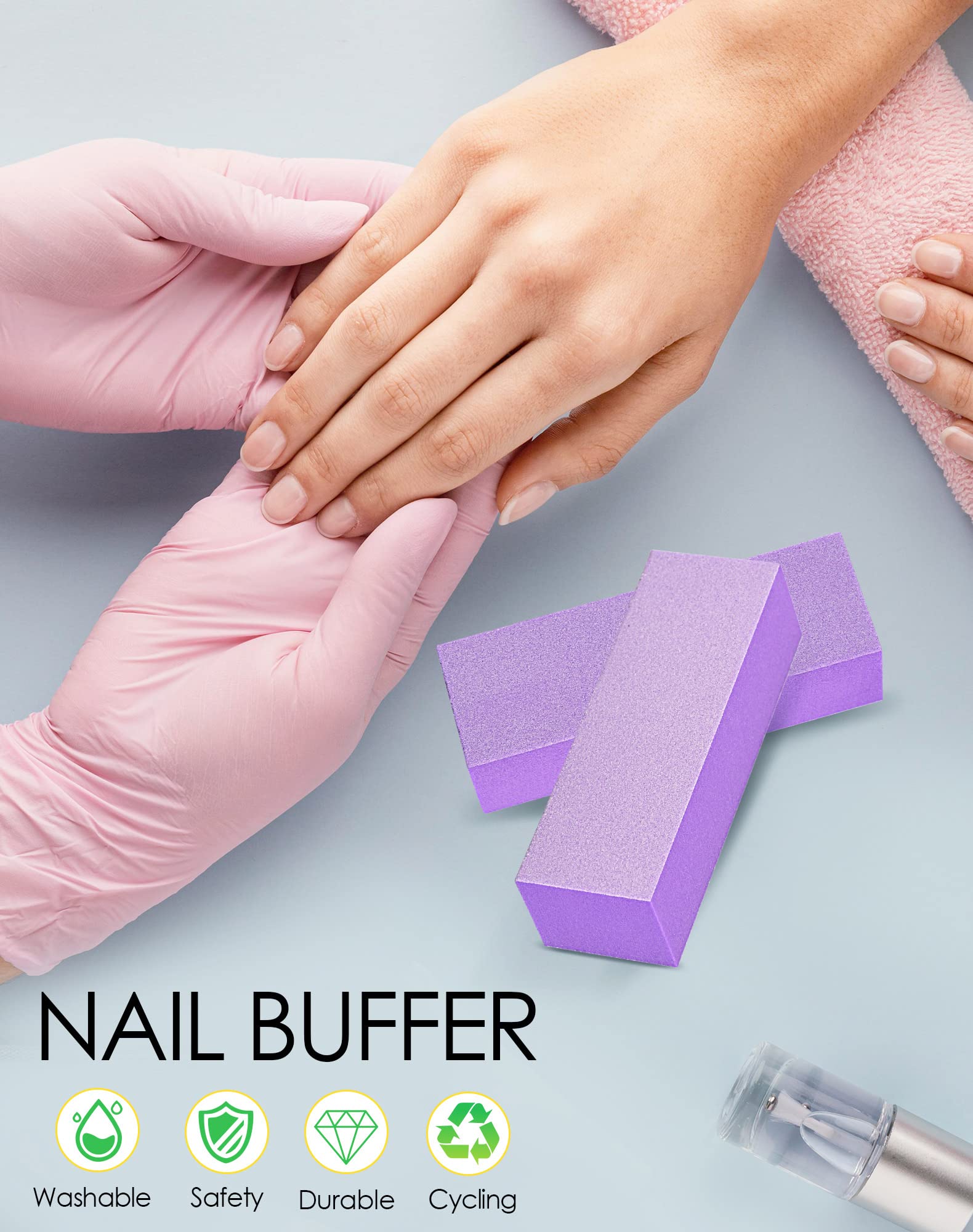 Maryton purple 5 count nail buffer block pack