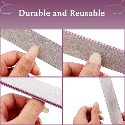 Washable and reusable emery board set in packaging