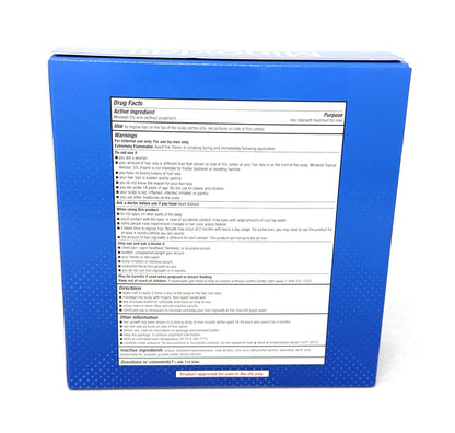 Kirkland Signature extra strength men hair regrowth treatment foam canisters arranged in a row