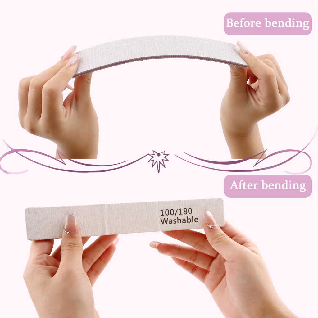 Twelve piece nail file kit for nail shaping and polishing