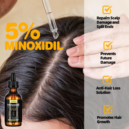 Sefralls minoxidil and biotin hair serum packaging box displaying full ingredient details