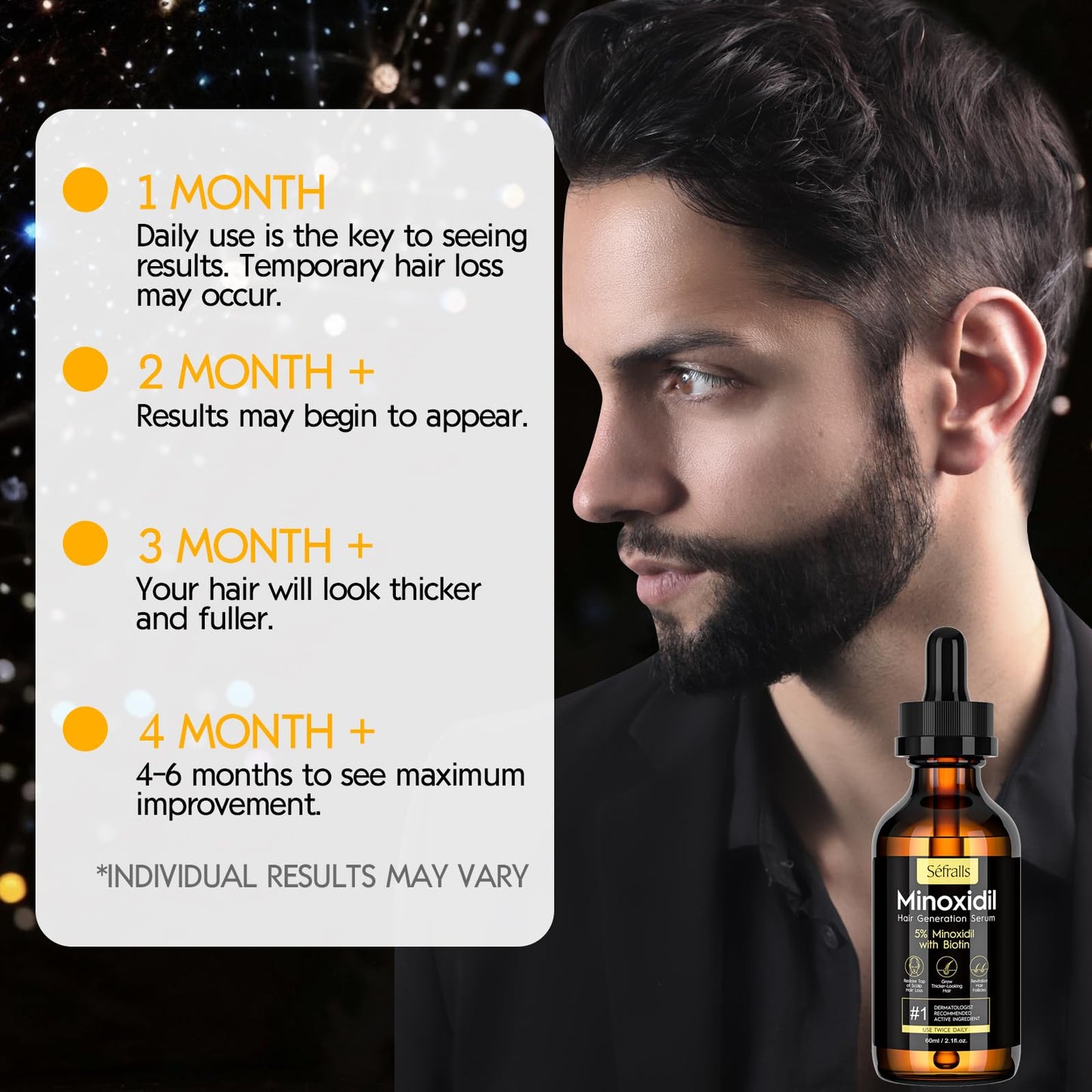 Authentic imported 5 percent minoxidil serum bottle demonstrating authentic product safety seal
