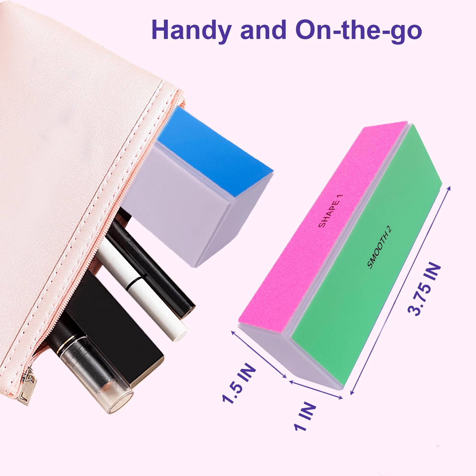 Pack of 4 nail buffer blocks for manicure