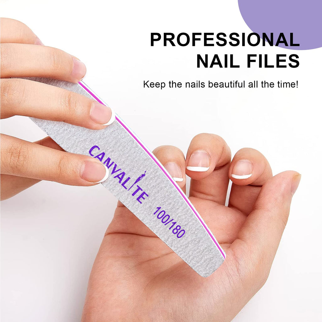 Professional nail care kit featuring Canvalite nail files