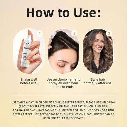 Snidin 60ml hair density spray bottle for men and women